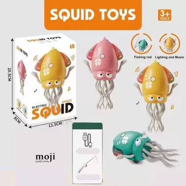 Sotong akak naga Đồ chơi trẻ em bạch tuộc nhảy múa, Đồ chơi thời gian bạch tuộc bò bằng điện, Mực âm nhạc nhảy múa ma thuật có thể sạc lại 1