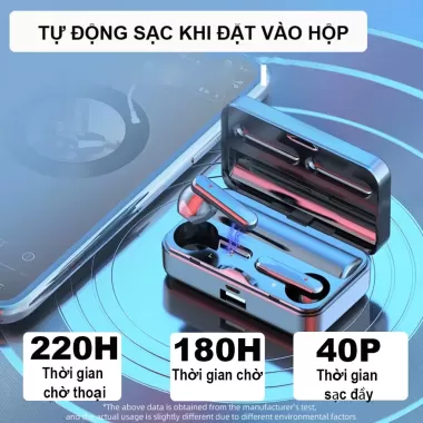 Tai nghe bluetooth không dây S20 cảm ứng, bass cực hay, siêu nhỏ gọn, pin 6H - AUDIO365 6