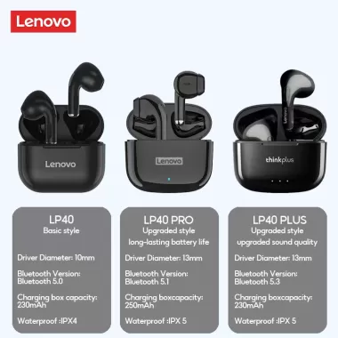 Tai Nghe Bluetooth Lenovo LP40 Plus có chất lượng âm thanh tốt và tích hợp micro Bluetooth 5.3 6