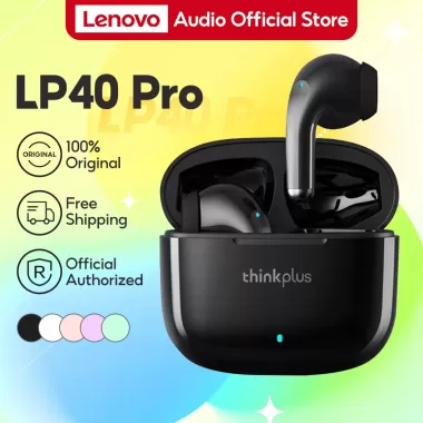 Tai nghe Bluetooth Lenovo LP40 PLUS Tai nghe không dây Tai nghe điều khiển cảm ứng Tai nghe nhét tai thể thao chống nước có micrô 7