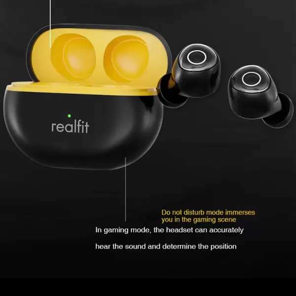 Hình ảnh sản phẩm Tai Nghe Bluetooth Realfit F4 Tai Nghe Thể Thao Khử Tiếng Ồn -38db 360° Âm Thanh Không Gian Bass Tốt