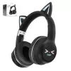 Tai Nghe Chụp Tai Mèo Không Dây Có Mic ONIKUMA B90 Màu Hồng Bluetooth Headphone Gaming Đèn RGB Cho PC Laptop điện thoại 6