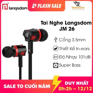 Tai nghe nhét tai earphone Langsdom JM26 Super Bass 6
