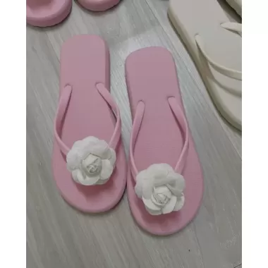 TĂNG 1 SZ Dép Xỏ Ngón Đi Biển Quai Mảnh Đính Hoa Trà G045 3