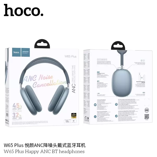 Hình ảnh sản phẩm [Tặng bọc tai nghe] Tai nghe chụp tai HOCO W65 bản cao cấp bluetooth 5.4 thiết kế sang trọng - chính hãng Hoco