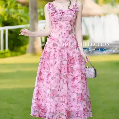 [TẶNG QUẦN/ SẴN] VÁY HAI DÂY BUỘC NƠ THÊU HOA SANG CHẢNH ĐI CHƠI ĐI BIỂN SIÊU XINH 9
