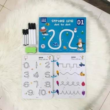 Tập Tô Vẽ Thông Minh Xoá Được - Học Liệu Montessori Cho Bé 2-5 Tuổi - Giảm 36.000đ còn 139.000đ