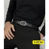 Thắt lưng Unisex Da PU Broobelt Đen Bản 2.3cm Lỗ Bấm - Dây Nịt Nam Nữ Giá Rẻ 90k 1