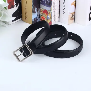 Thắt lưng Unisex Da PU Broobelt Đen Bản 2.3cm Lỗ Bấm - Dây Nịt Nam Nữ Giá Rẻ 90k 4