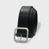 Thắt lưng Unisex Da PU Màu Đen Đơn Giản Nam Nữ Giá Rẻ 65k Thay Vì 83k Bản 2.8cm Broobelt 1