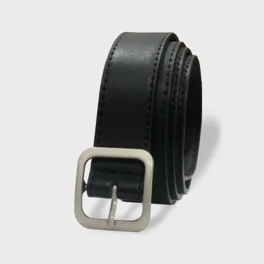 Thắt lưng Unisex Da PU Màu Đen Đơn Giản Nam Nữ Giá Rẻ 65k Thay Vì 83k Bản 2.8cm Broobelt