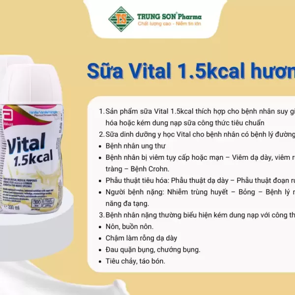 Trải nghiệm dùng thùng 30 chai sữa Vital 1.5kcal hương vani trong chế độ ăn kiêng nhẹ