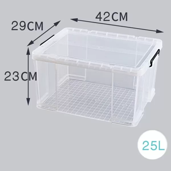 Hình ảnh sản phẩm Thùng nhựa vuông 20L Việt Nhật trong suốt chắc chắn (41x31x24cm)-5370