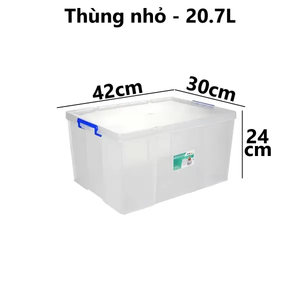 Trải nghiệm thực tế: Sắp xếp đồ dùng gia đình với thùng nhựa vuông 20 L Việt Nhật