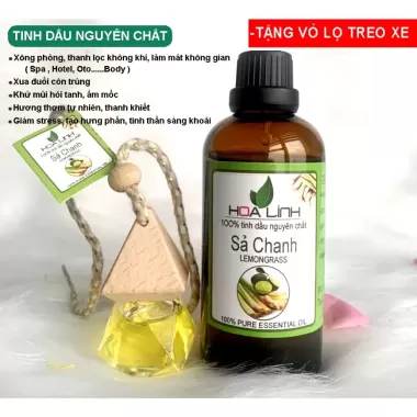Tinh dầu SẢ CHANH,QUẾ, BẠC HÀ .... nguyên chất thơm phòng, thư giãn : 50ml-100ml (Tặng vỏ lọ treo xe) 5