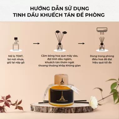 Tinh Dầu Thơm Phòng Thiên Nhiên 100ml Hoa Khô ,Que Gỗ Lọ Tự Khuếch Để Phòng Ngủ, mù hoa oải huơng hãng Phòng Khách, 3