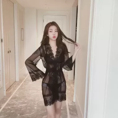 [Tmnz] Bộ đồ lót nữ gợi cảm Quần short voan bên hông Bộ đồ ngủ thông thường CXSE 9