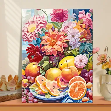 Tranh Sơn Moonlit Feline 40x50cm Dán Tường Phòng Khách Nội Thất Giá Sốc Chỉ 99000đ 1