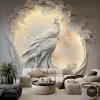 Tranh Sơn Moonlit Feline 40x50cm Dán Tường Phòng Khách Nội Thất Giá Sốc Chỉ 99000đ 6