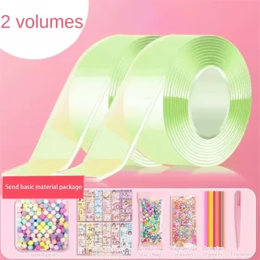 Tự làm keo nano nhào nhạc thổi bong bóng trọn bộ băng nano double-sided paste thổi bong bóng giải nén bộ vật liệu đồ chơi