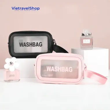 Túi Du Lịch Giấy Chống Thấm Nước Giá Rẻ - Túi Vệ Sinh Mỹ Phẩm Khóa Kéo Tối Giản 98k