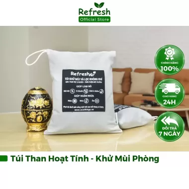 Túi Than Hoạt Tính Khử Mùi Xe Hơi REFRESH 350g/650g - 100% Than Hoạt Tính Khử Mùi Da, Mùi Nội Thất Túi Than Hoạt Tính Khử Mùi Xe Hơi REFRESH 350g/650g - 100% Than Hoạt Tính Khử Mùi Da, Mùi Nội Thất