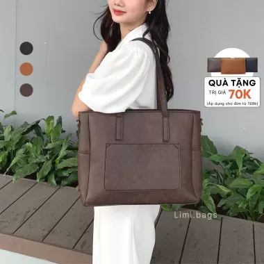 Túi xách nữ SELINA đẹp da công sở thời trang cao cấp túi tote da cỡ to lớn đựng laptop A4 đi học đi làm đi dạy Limi bag