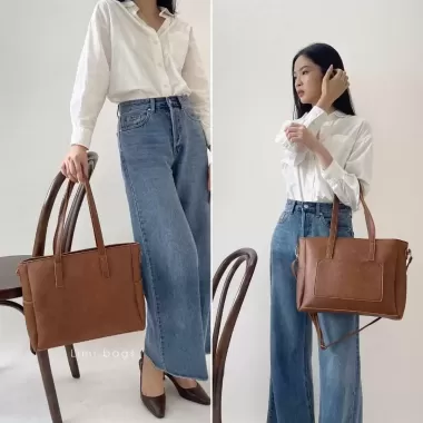 Túi xách nữ SELINA đẹp da công sở thời trang cao cấp túi tote da cỡ to lớn đựng laptop A4 đi học đi làm đi dạy Limi bag