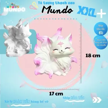 Tượng Thạch Cao Hồ Ly 9 Đuôi Cổ Đại SIZE 3XL - MUNDO Giảm Giá 24k Thay 30k