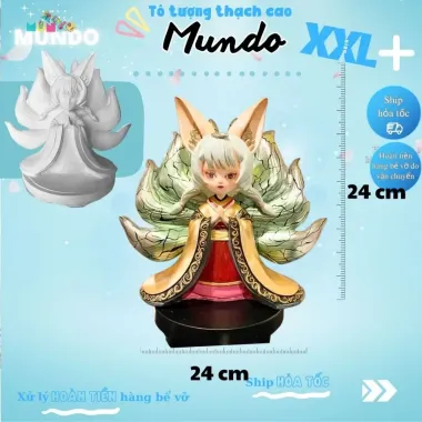 Tượng Thạch Cao Hồ Ly 9 Đuôi Cổ Đại SIZE 3XL - MUNDO Giảm Giá 24k Thay 30k