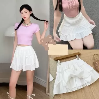 Váy Bo Thun Ngực Babydoll Vải Họa Tiết Chắp Vá Dễ Thương 2024 6 Váy Bo Thun Ngực Babydoll Vải Họa Tiết Chắp Vá Dễ Thương 2024 6