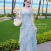 Váy trễ vai đi biển nữ dáng dài maxi hè giá rẻ chỉ 119k Váy kaki maxi cho mùa hè 5