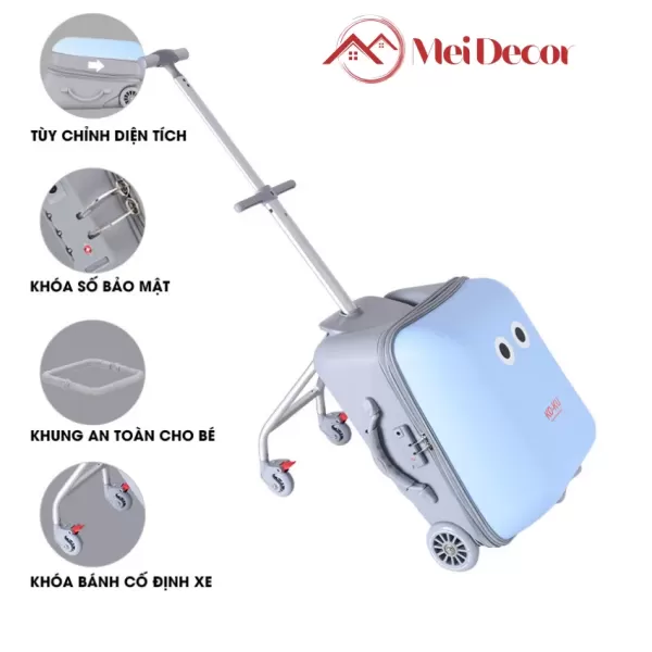 Đánh giá thực tế vali 2 trong 1 Meidecor Pehouse 23‑40: Độ bền, tính tiện lợi và trải nghiệm du lịch cùng bé