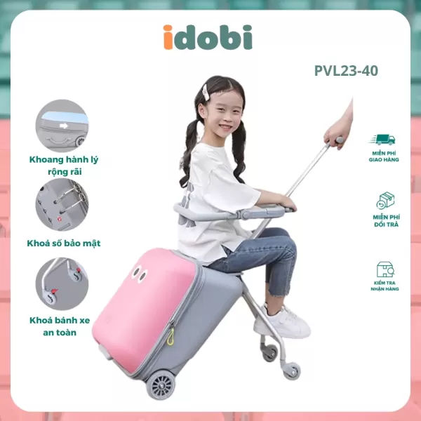 Hình ảnh sản phẩm Vali xe đẩy cao cấp vali ghế ngồi cho bé vali kéo cho bé du lịch 2in1 Meidecor Pehouse 23-40