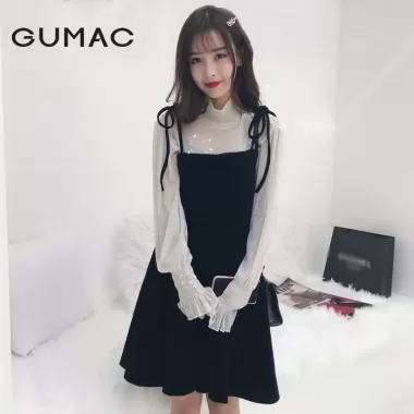 Váy 2 Dây Cổ Yếm Màu Đen Có Mút Ngực, Đầm Nữ Đi Biển Xinh Xắn