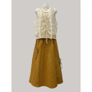 Váy Babydoll Mori Girl Vintage 2hand Nhật Bản Siêu Cute - Chân Váy Xoè Giảm Giá 250K 4