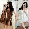Váy Babydoll Voan Lụa Chiffon Đi Biển Thắt Nơ Cổ Ren Nữ SM25F114 - 395k Giảm Giá Cực Sốt