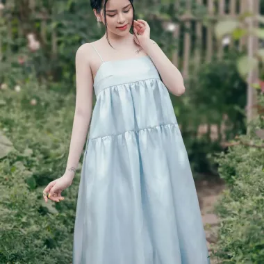 Váy Babydoll Voan Lụa Chiffon Đi Biển Thắt Nơ Cổ Ren Nữ SM25F114 - 395k Giảm Giá Cực Sốt