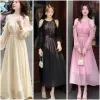 Váy Cổ Yếm Hở Vai Chiết Eo Dáng Dài 2 Lớp Tiểu Thư Hàn Quốc Giá Cực Sốc 187k 1