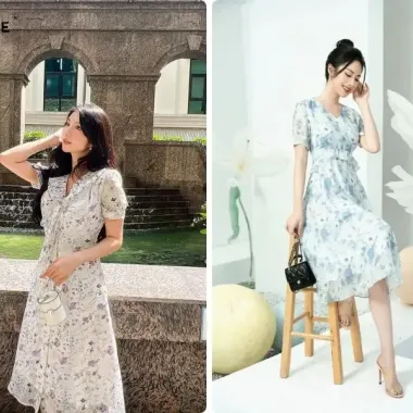 Váy Hàn Quốc Thiết Kế Nhiều Lớp Hai Mảnh Dài Mùa Hè Giảm Giá Cực Sốc Chỉ 360348đ 5