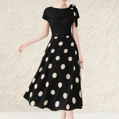 Váy nữ chấm bi công sở cao cấp giá rẻ Emvy Clothing EV28 - Giảm còn 286k từ 346k 3