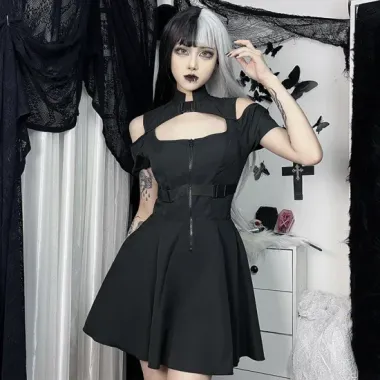 Váy Punk Gothic Ren Rối Cho Nữ Giá Rẻ - Váy Midi Cao Cấp Giảm Giá