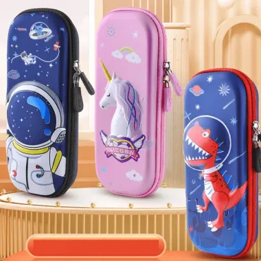 Ví Học Sinh Siêu Cute - Bút Đựng In Nổi 3D Vũ Trụ Thỏ Hồng Giá Cực Sốc 25k 6