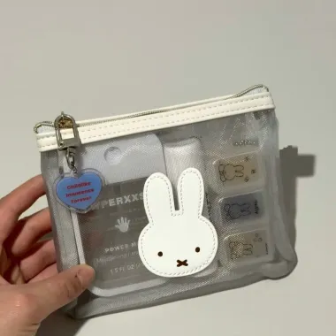 Ví Miffy Rabbit Sang Trọng Dễ Thương Cho Bé Gái - Túi Đổi Tiền Di Động Khóa Móc 3
