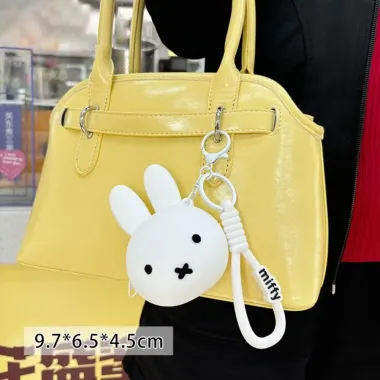 Ví Miffy Rabbit Sang Trọng Dễ Thương Cho Bé Gái - Túi Đổi Tiền Di Động Khóa Móc 4
