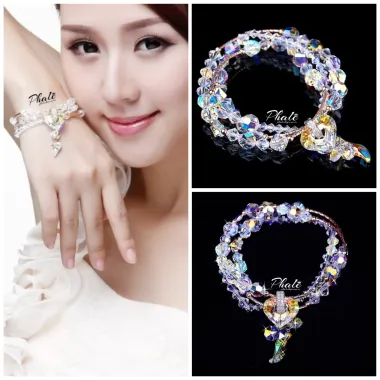 Vòng tay Pha Lê Trái Tim Đại Dương Kim Cương, Vòng Tay Nữ pha lê sắc màu, 5