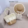 [XẢ HÀNG]Combo Túi Mũ Cói Đi Biển Phối Đai Da Phong Cách Hàn Quốc Nón Cói Che Nắng Đi Chơi Đi Du Lịch T17M17 QO SHOP 3