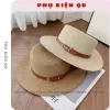 [XẢ HÀNG]Combo Túi Mũ Cói Đi Biển Phối Đai Da Phong Cách Hàn Quốc Nón Cói Che Nắng Đi Chơi Đi Du Lịch T17M17 QO SHOP 5