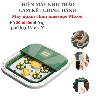 (XẢ KHO) Máy ngâm chân massage MICOE tự động 30 con lăn- tự động làm ấm nước, chống giật, sủi bọt, app điều khiển 1