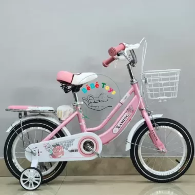 Xe đạp trẻ em Beige,xe đạp cho bé 2 tuổi,12 inch màu hồng xe đạp bé gái 6